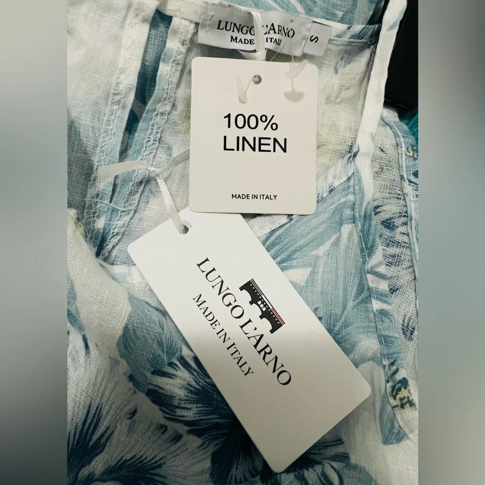 Lungo L’Arno Italian linen dress tunic size M - Picture 4 of 5